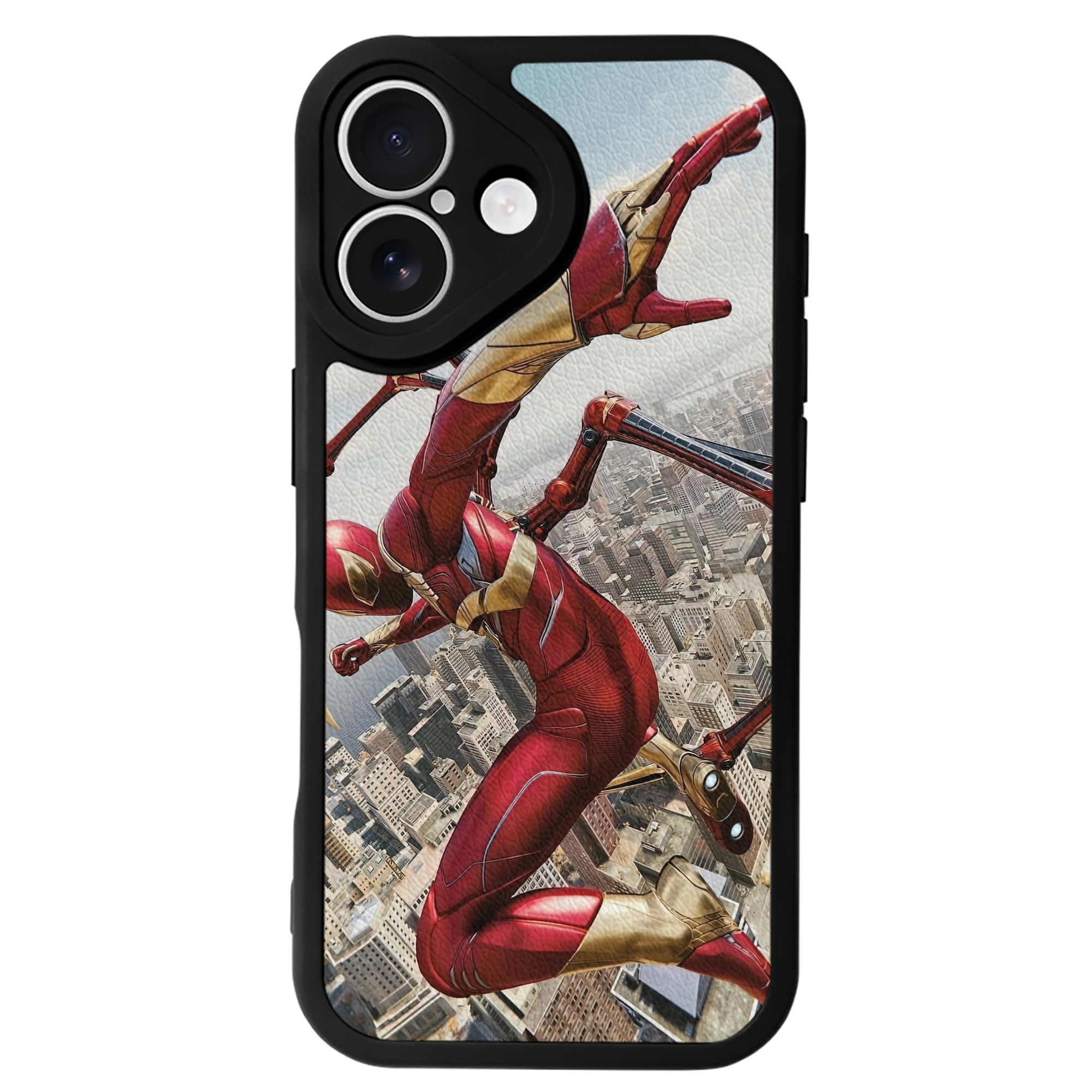 Spider Man スパイダーマン 【iPhone 16シリーズ対応】シリコンスマホケース（レザー調） 材質：シリコン
